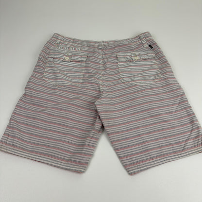 Howe Mens Reversible Shorts Red Solid Striped Casual Summer Size 35 by Howe