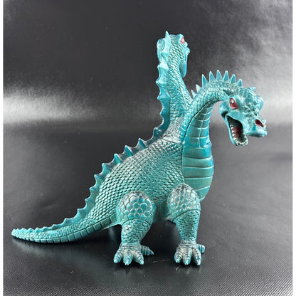 Imperial 1985 Two-Headed Dragon Figurine - Vintage Hong Kong Toy, Teal by Imperial
