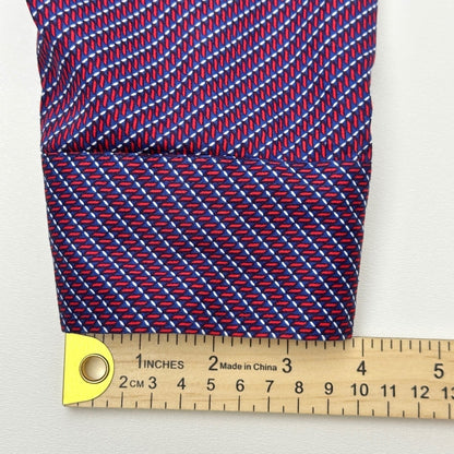 Johnston & Murphy Mens XL Purple Geometric Button Down Long Sleeve Dress Shirt by Johnston & Murphy