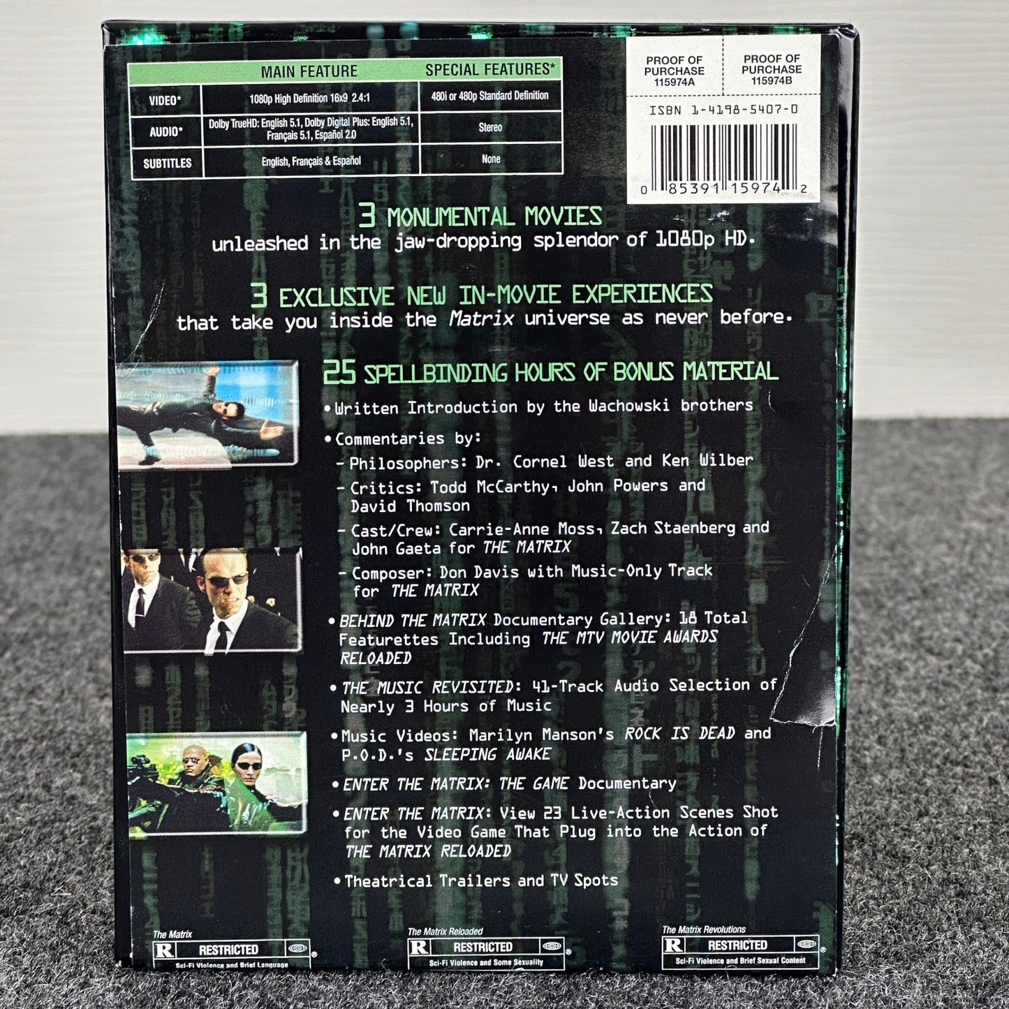The Complete Matrix Trilogy HD DVD Box Set 3-Disc 1080p Warner Bros 2007 Rare by Buysaavy