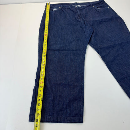 Classic Dark Wash Wide Leg Denim Jeans Plus Size 26W High Rise Blue 31-4765-9 by Unbranded