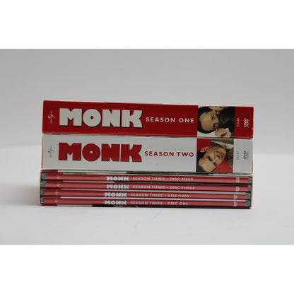 Monk Seasons 1 2 3 DVD Bundle Tony Shalhoub Mystery Comedy TV Series Box Set by Buysaavy