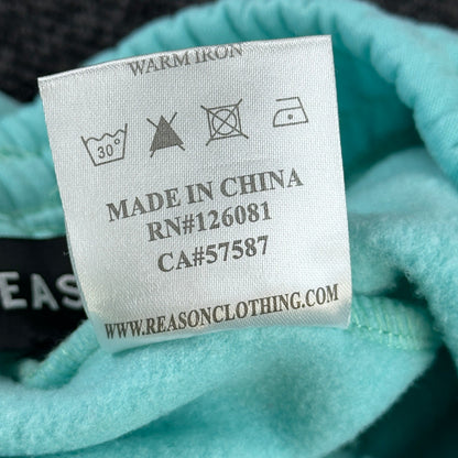 Reason Mens L Teal Cargo Sweatpants Drawstring Pockets Streetwear Casual by Reason