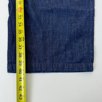 Classic Dark Wash Wide Leg Denim Jeans Plus Size 26W High Rise Blue 31-4765-9 by Unbranded