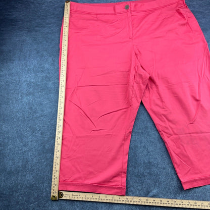 Sag Harbor Stretch Woman Pink Capri Pants Plus Size 24W Cropped Trousers by Sag Harbor
