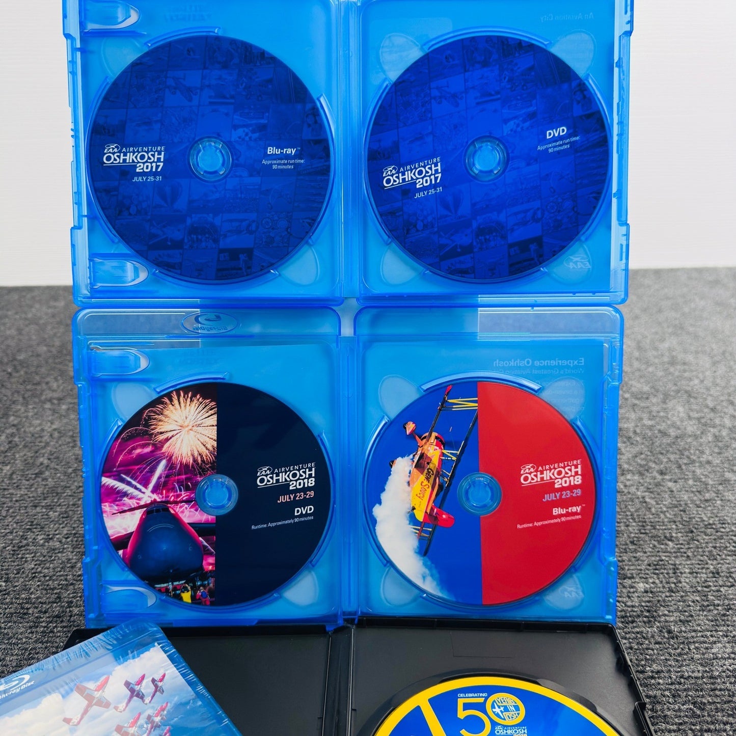 EAA AirVenture Oshkosh Blu-ray DVD Lot 2016 2017 2018 2019 Aviation Celebration by Buysaavy