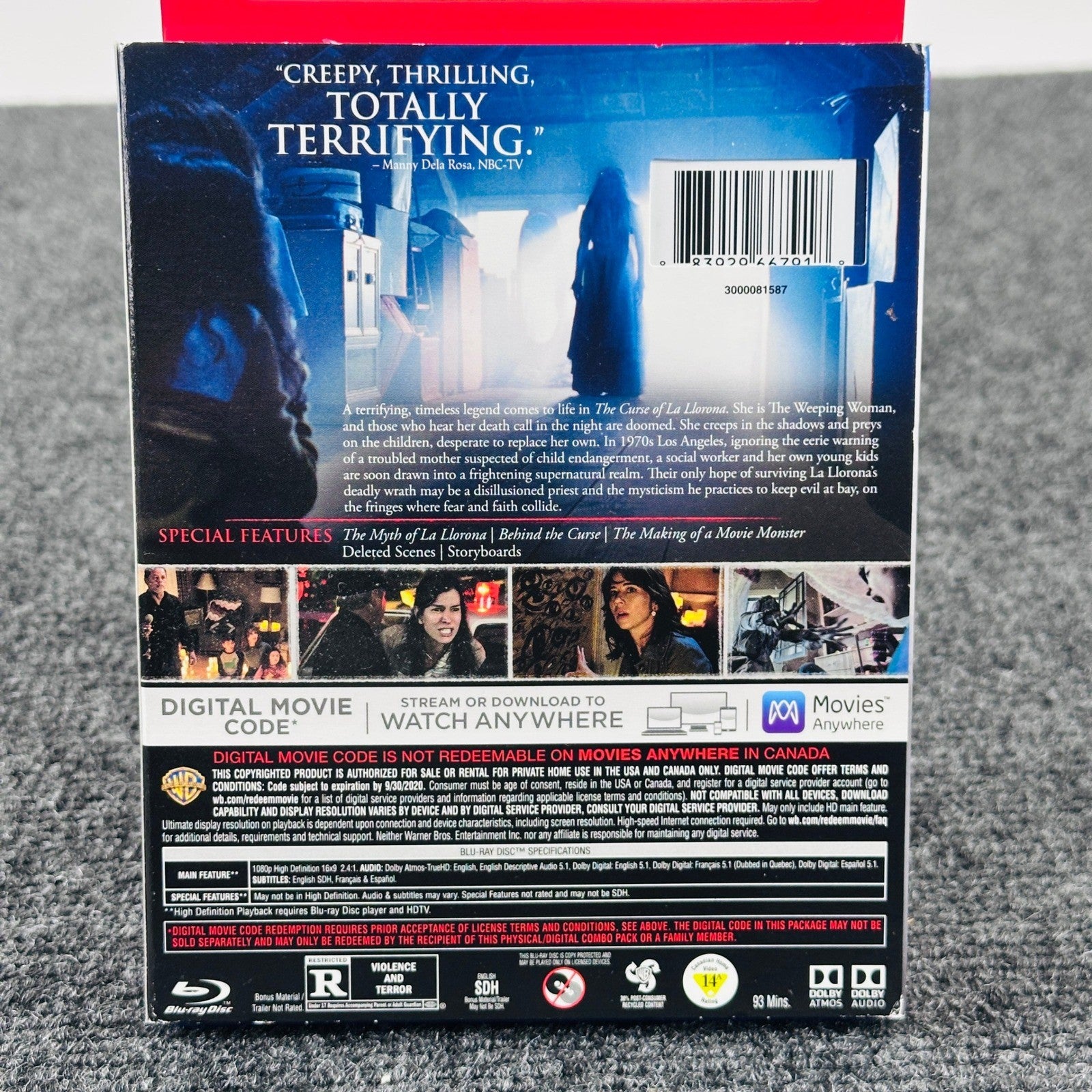 The Curse of La Llorona Blu-ray DVD Digital Code Conjuring Universe Horror Movie by Buysaavy