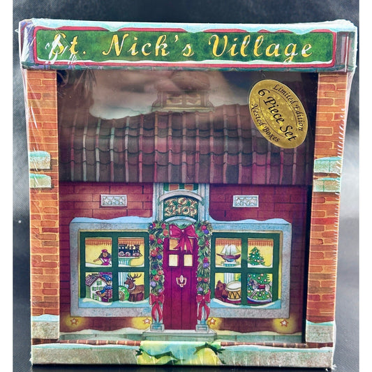 St. Nick's Village Nested Boxes Toy Shop Christmas Village Decor 6-Piece by Barrington Studios Limited