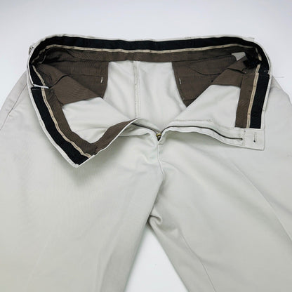 Haggar Mens Khaki Chino Pants Beige Flat Front 100% Cotton 38x29 by Haggar