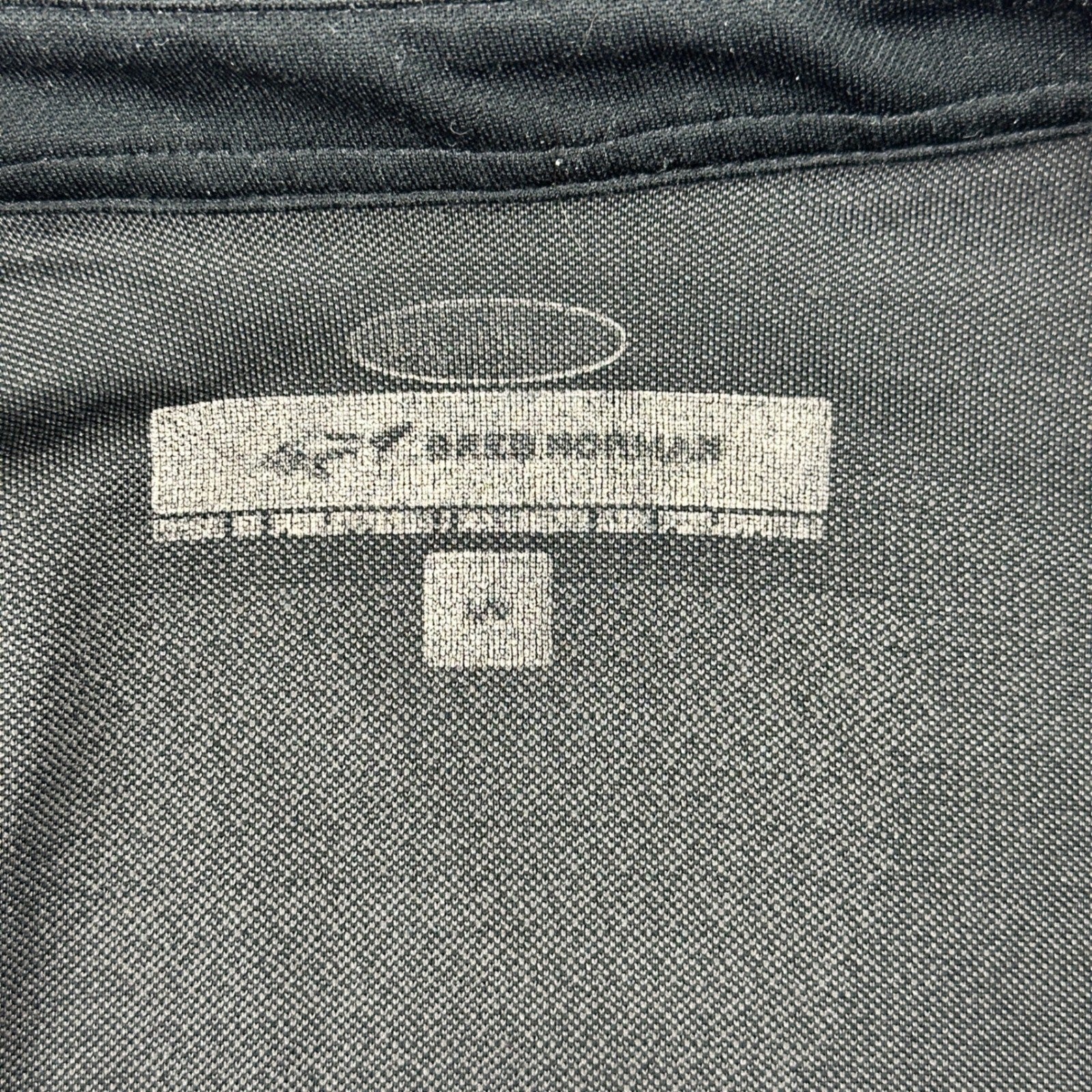 Greg Norman Mens Performance Golf Polo Shirt Black Grey Geometric Size M by Greg Norman
