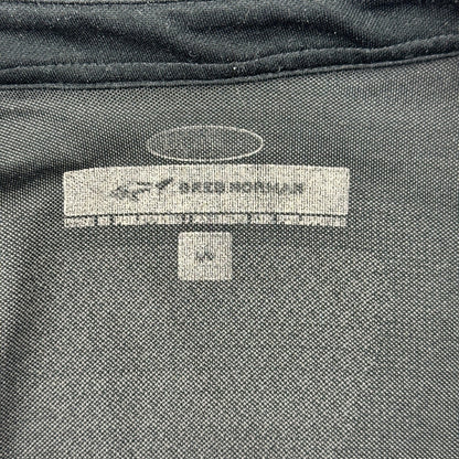 Greg Norman Mens Performance Golf Polo Shirt Black Grey Geometric Size M by Greg Norman