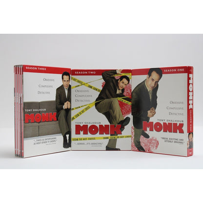 Monk Seasons 1 2 3 DVD Bundle Tony Shalhoub Mystery Comedy TV Series Box Set by Buysaavy