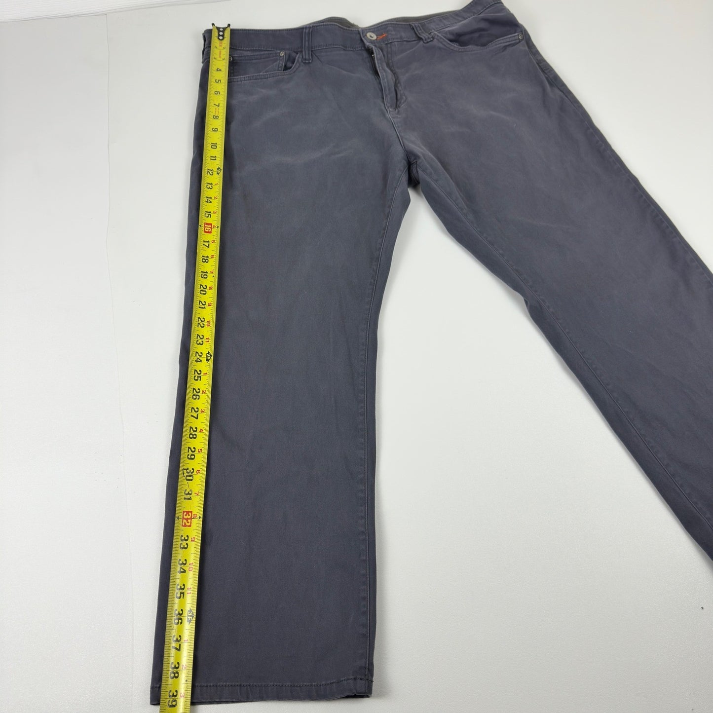 Weatherproof Vintage Mens Straight Fit Pants Gray 40x30 Cotton Stretch Chino by Weatherproof Vintage