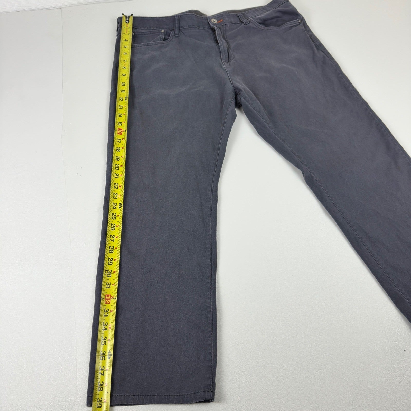 Weatherproof Vintage Mens Straight Fit Pants Gray 40x30 Cotton Stretch Chino by Weatherproof Vintage