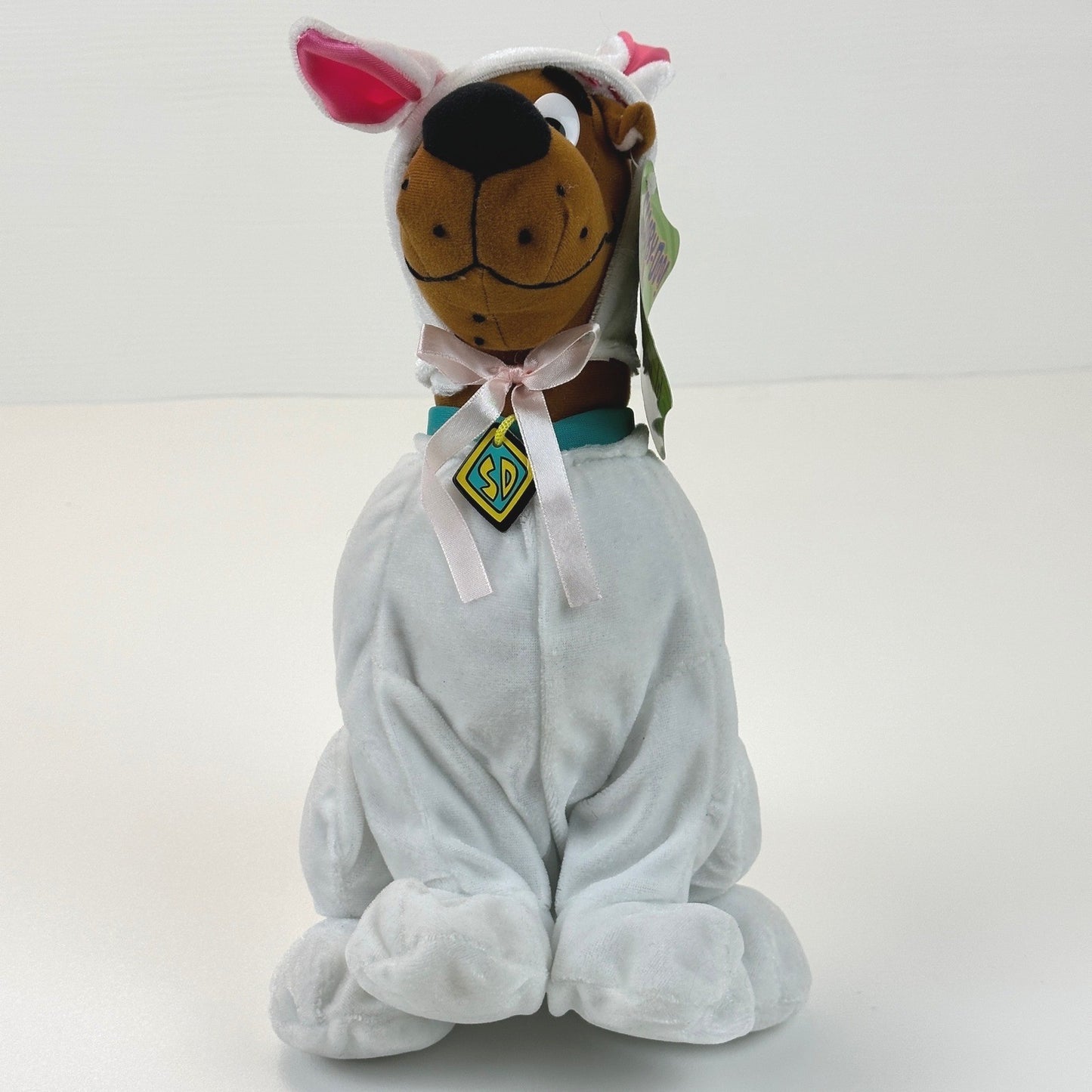 Scooby-Doo Bunny Costume Plush Toy Factory Hanna-Barbera Easter White Brown 2004 by Toy Factory