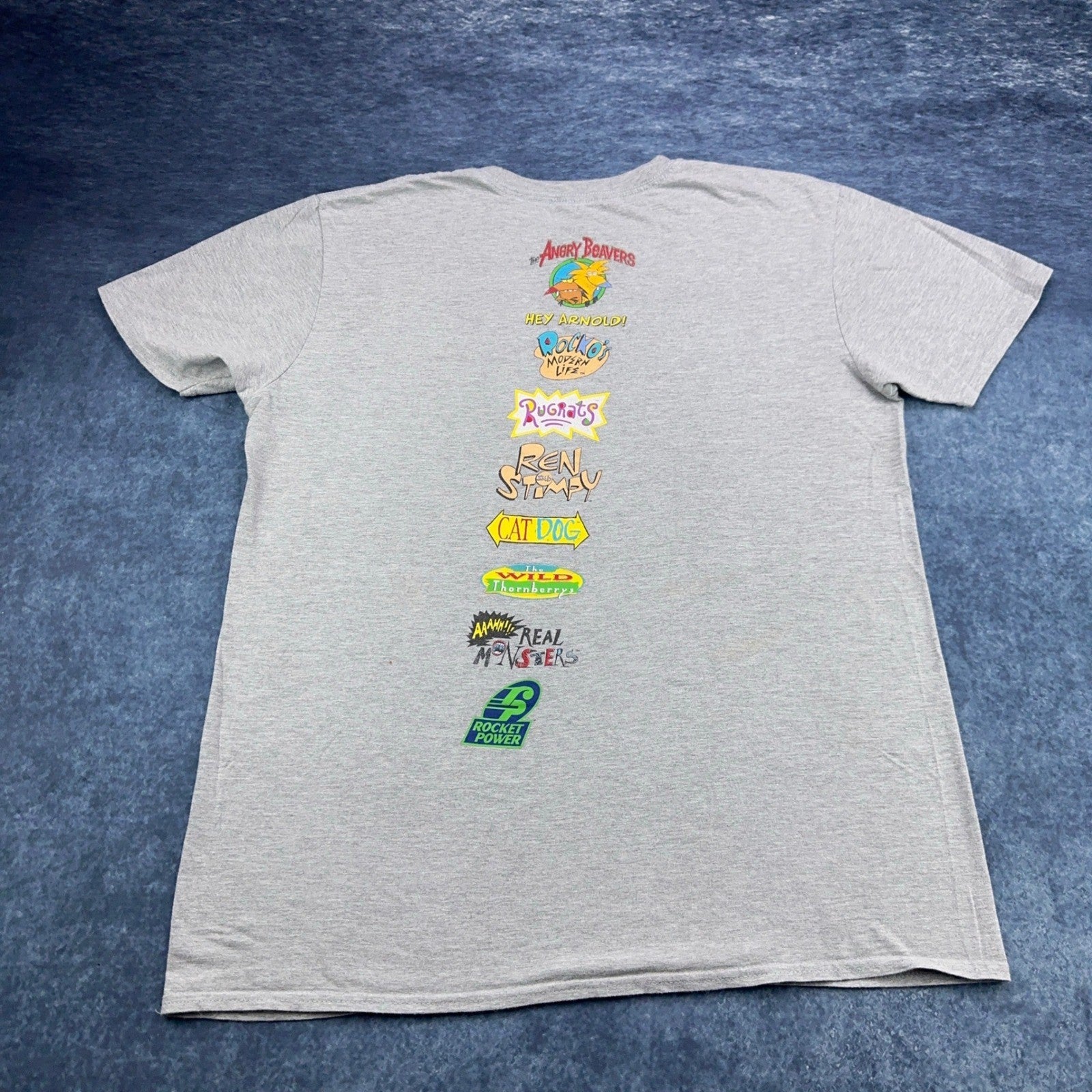 Nickelodeon Mens 90s Nicktoons Characters Graphic T-Shirt Gray Large Rugrats L by Nickelodeon