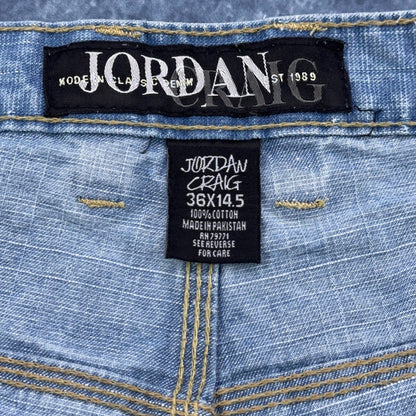 Jordan Craig Modern Classic Denim Shorts Light Wash Blue Mens 36 Streetwear Y2K by Jordan Craig