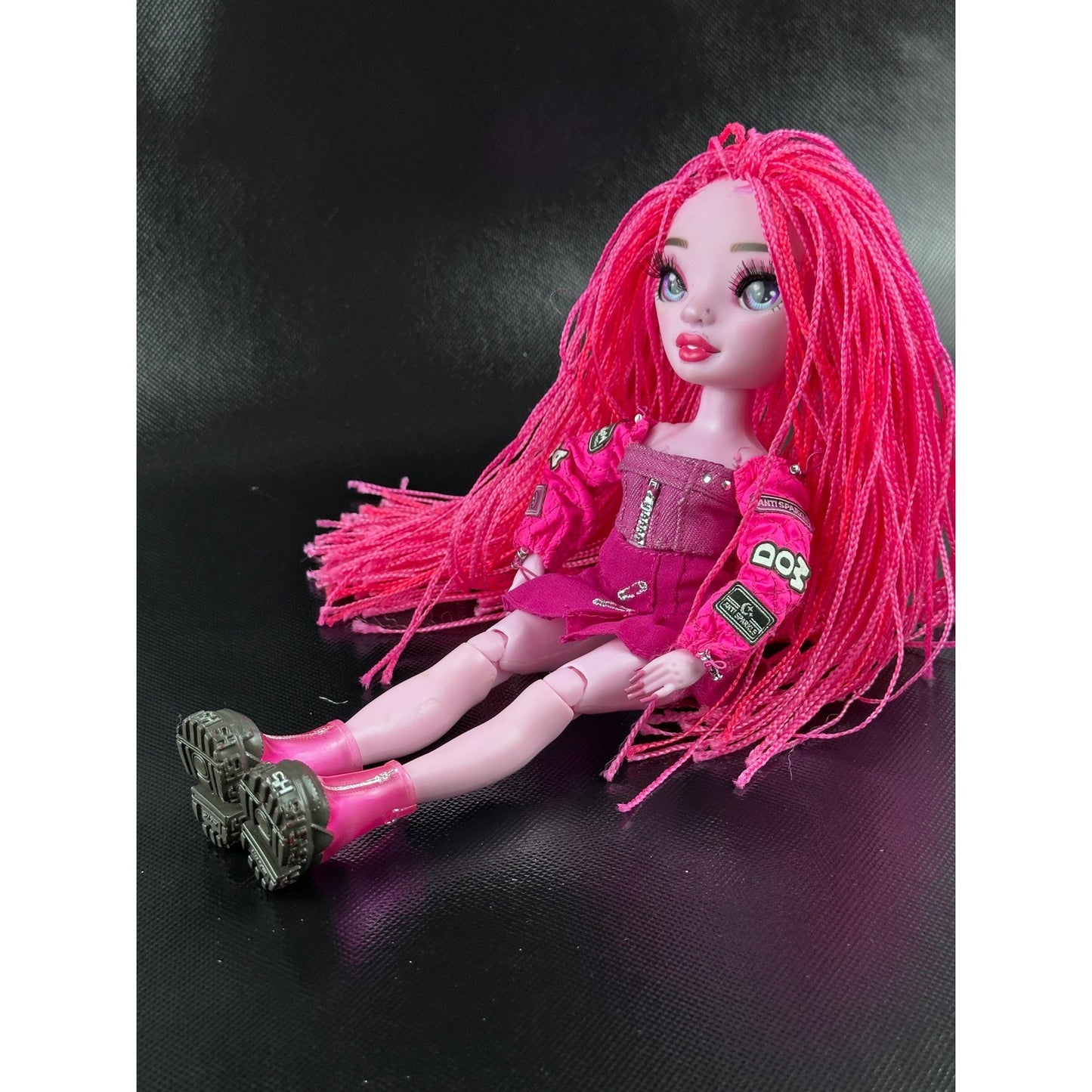 Rainbow High Shadow High Neon Shadow Pink Fashion Doll with Outfit &amp; Boots by Shadow High