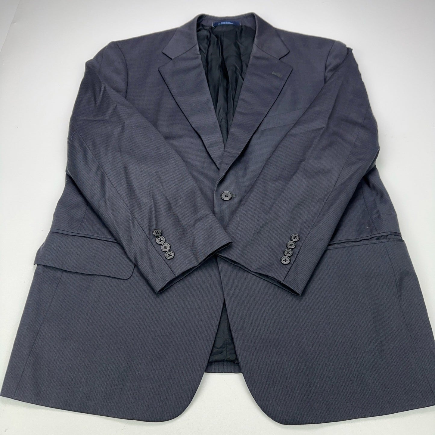 Joseph Abboud Collection Mens 44S Navy Blue Wool Micro Stripe Blazer Sport Coat by Joseph Abboud
