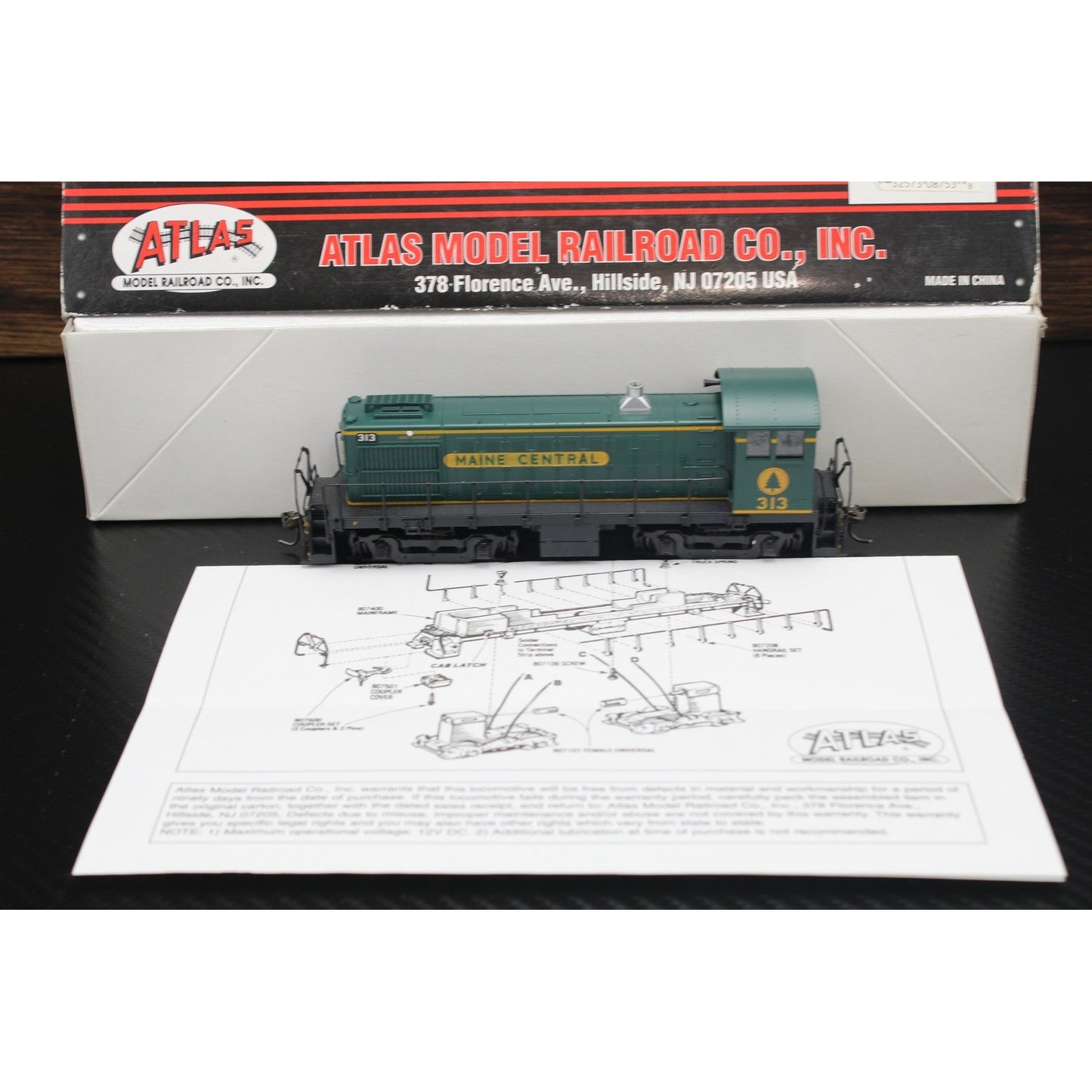 Atlas HO Scale Alco S-4 Diesel Switcher Maine Central 313 Locomotive 8753 Boxed by Atlas