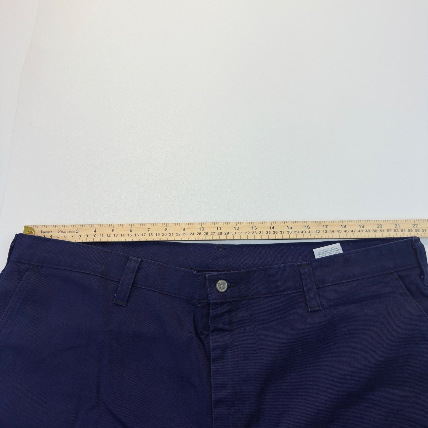 Workrite Mens Navy Blue Industrial Work Pants Cotton Twill 409ID95NB 44x42 by Workrite