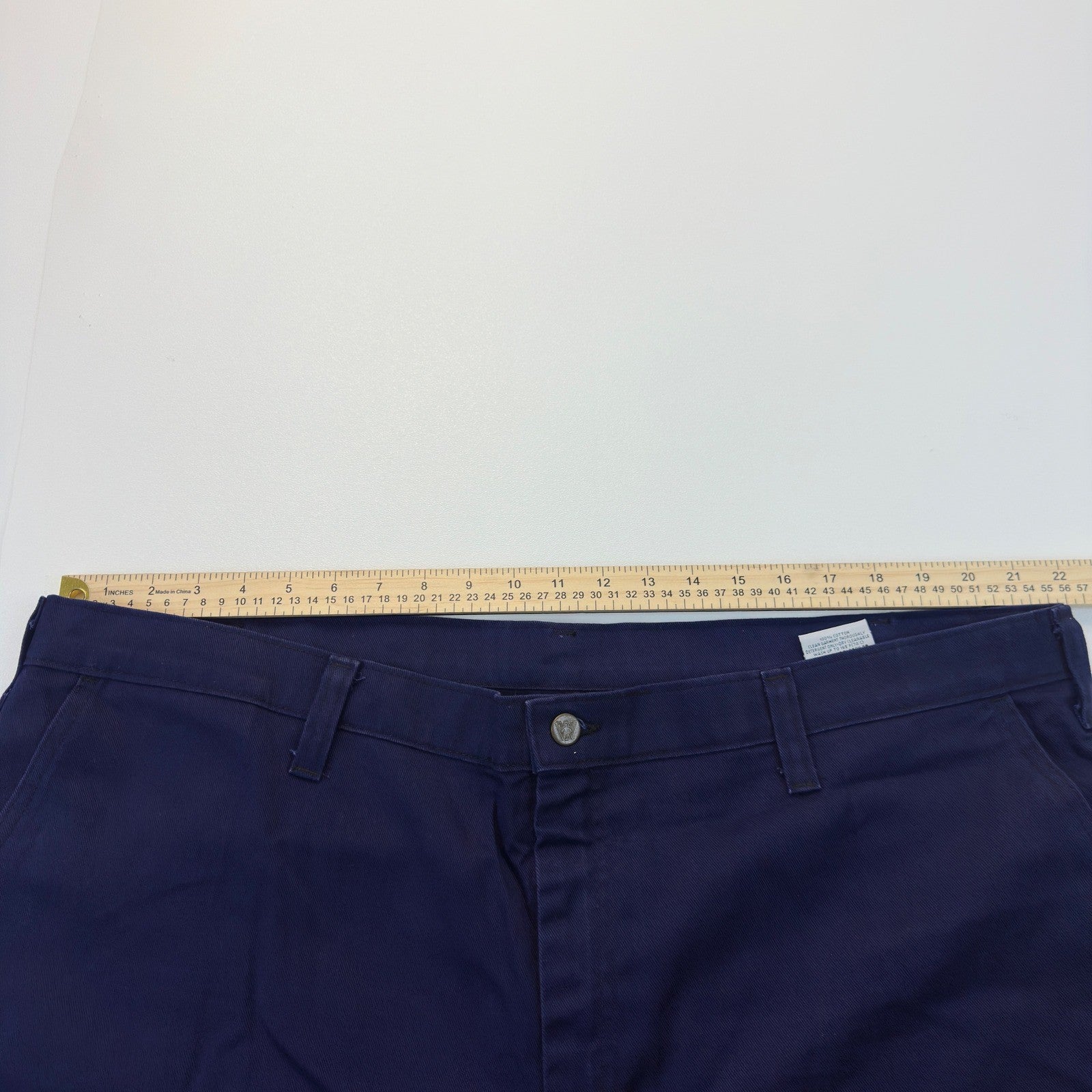 Workrite Mens Navy Blue Industrial Work Pants Cotton Twill 409ID95NB 44x42 by Workrite