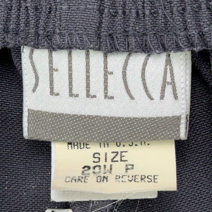 Vintage Sellecca Pleated Trousers Womens 20WP Charcoal Grey Made in USA Slacks by Sellecca