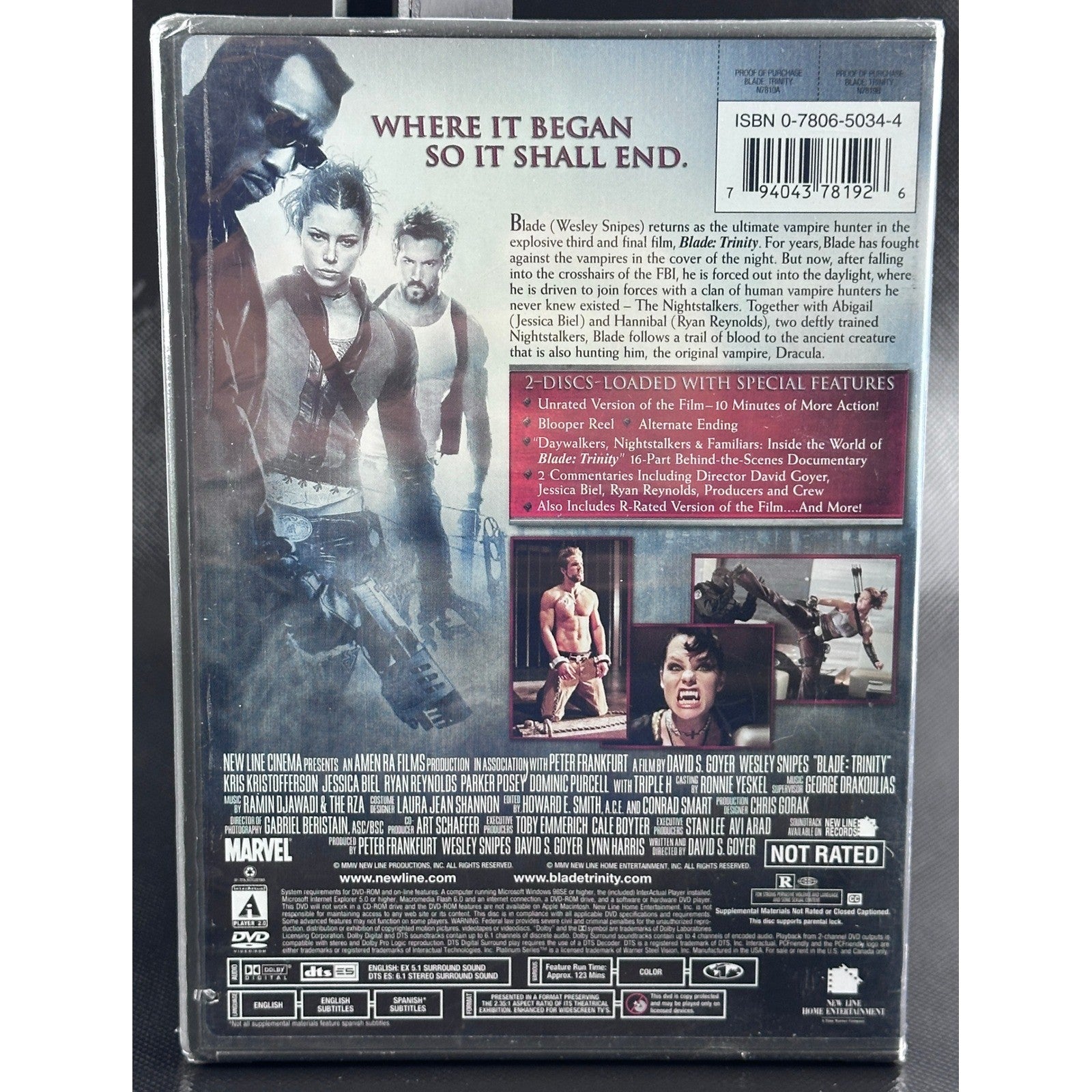 Blade Trinity DVD Platinum Series Unrated - Wesley Snipes, Ryan Reynolds by Buysaavy