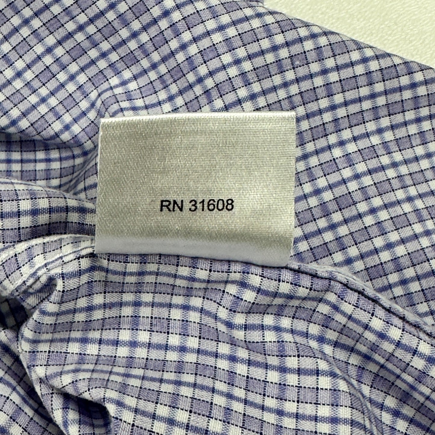Jos. A. Bank 1905 Mens Tailored Fit Non-Iron Cotton Shirt Purple Check 16.5-34 by Jos. A. Bank