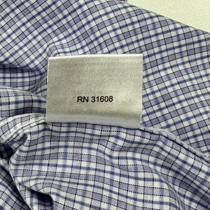Jos. A. Bank 1905 Mens Tailored Fit Non-Iron Cotton Shirt Purple Check 16.5-34 by Jos. A. Bank
