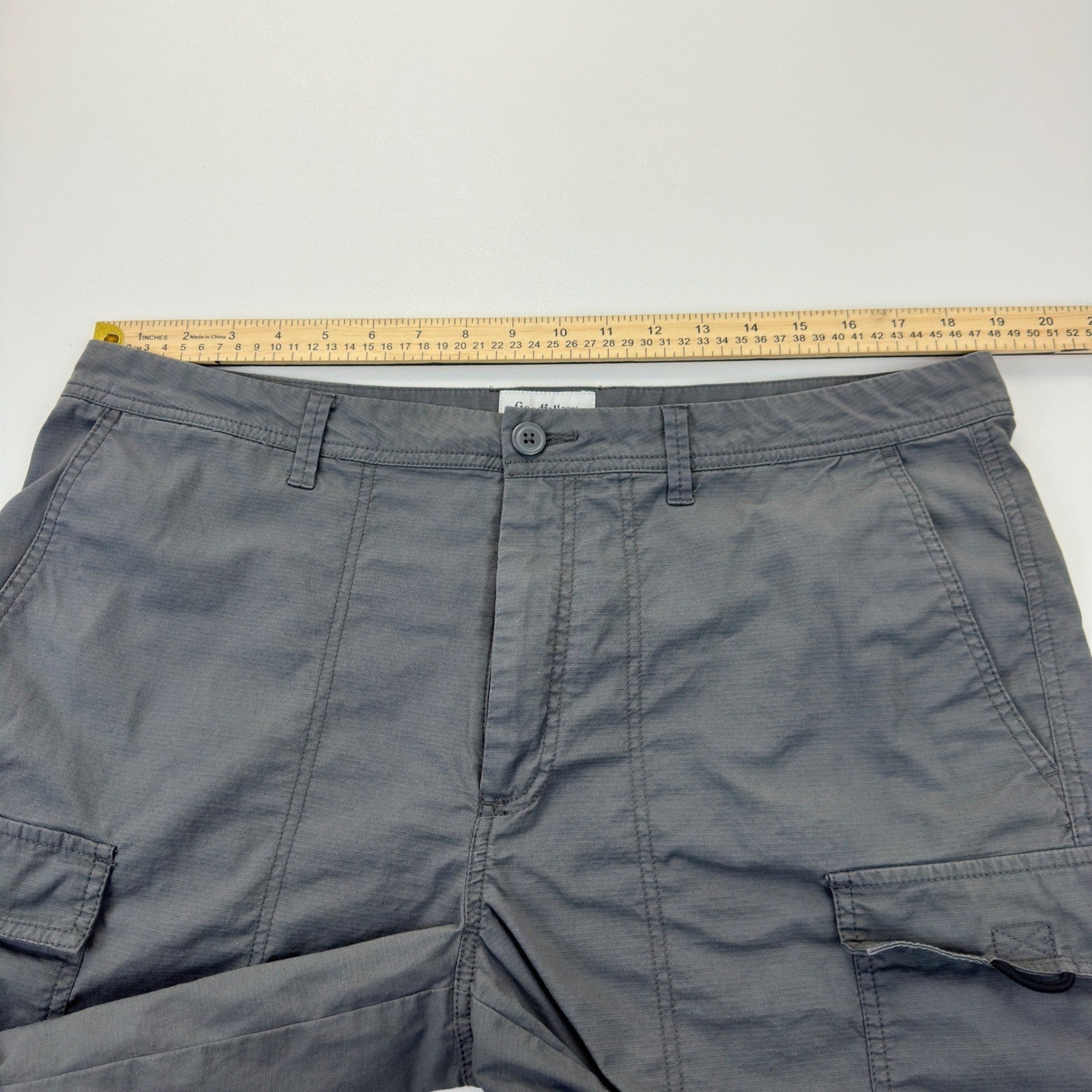 Goodfellow & Co Mens Gray Cargo Shorts Size 38 Utility Hiking Outdoor Casual by Goodfellow & Co