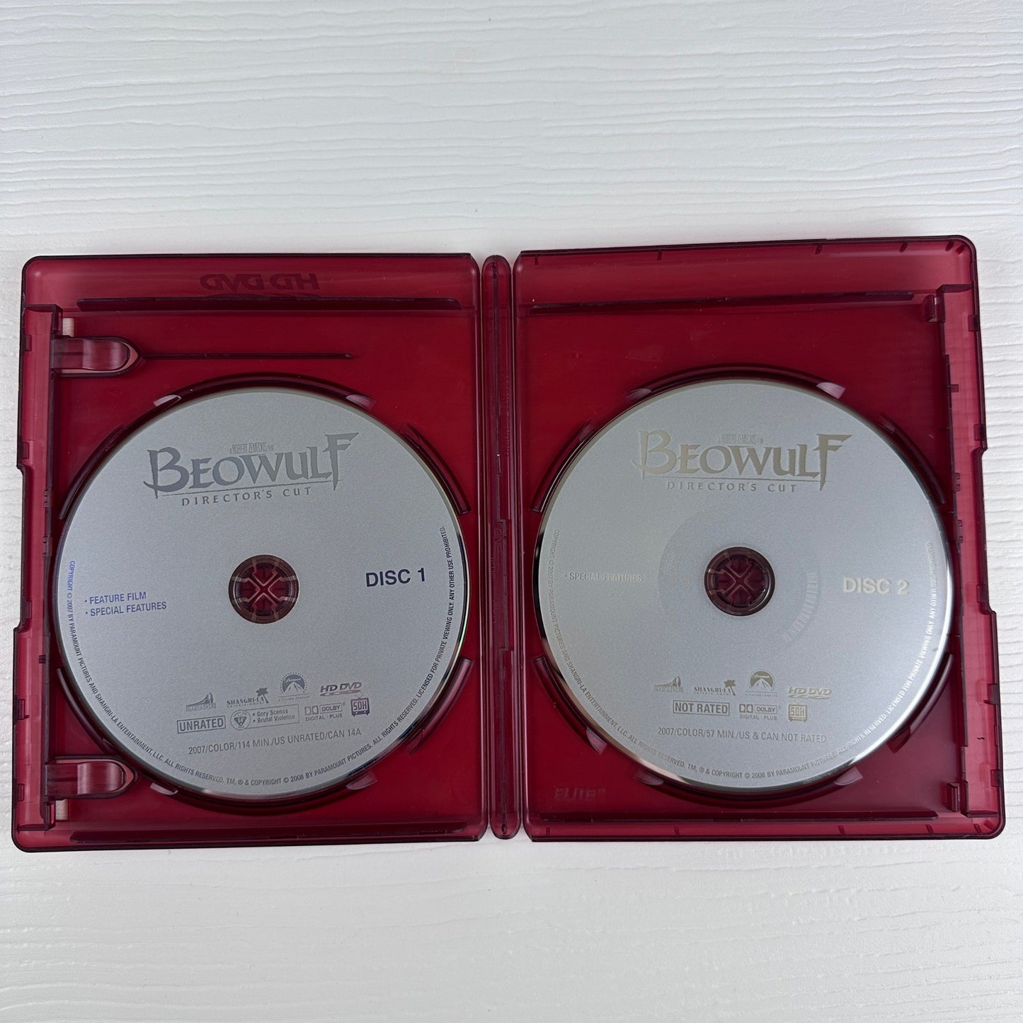 Beowulf Director's Cut HD DVD 2-Disc Set Robert Zemeckis Unrated 2007 1323244 by Buysaavy