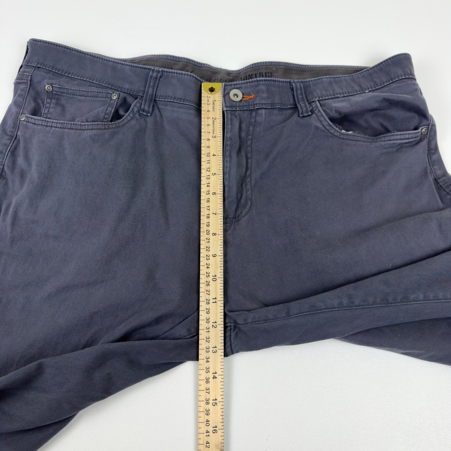 Weatherproof Vintage Mens Straight Fit Pants Gray 40x30 Cotton Stretch Chino by Weatherproof Vintage