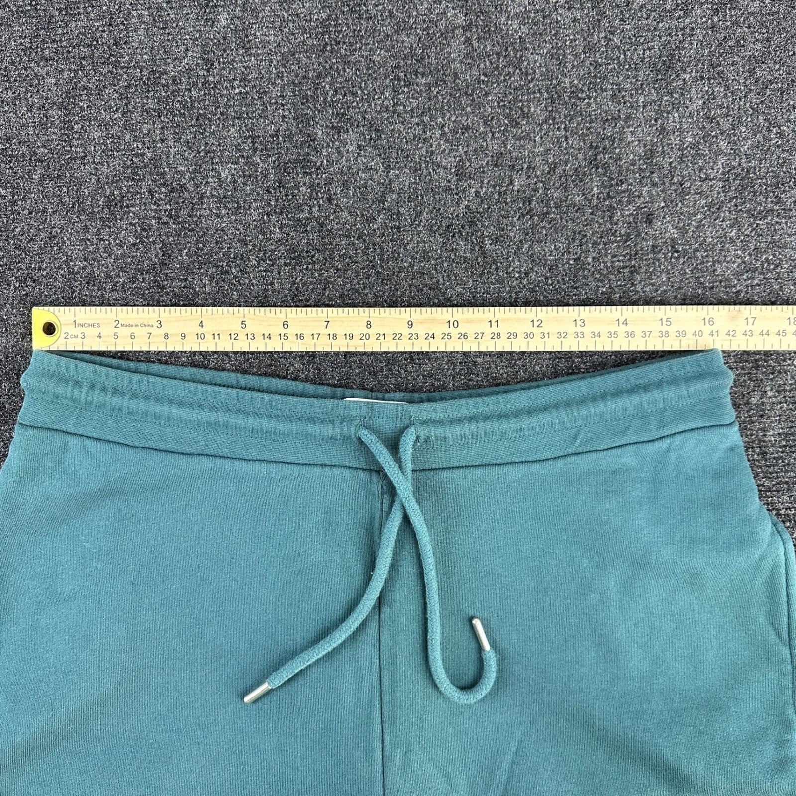 Topman Mens Alabama Graphic Sweat Shorts Teal Green Size Large Drawstring Cotton by Topman
