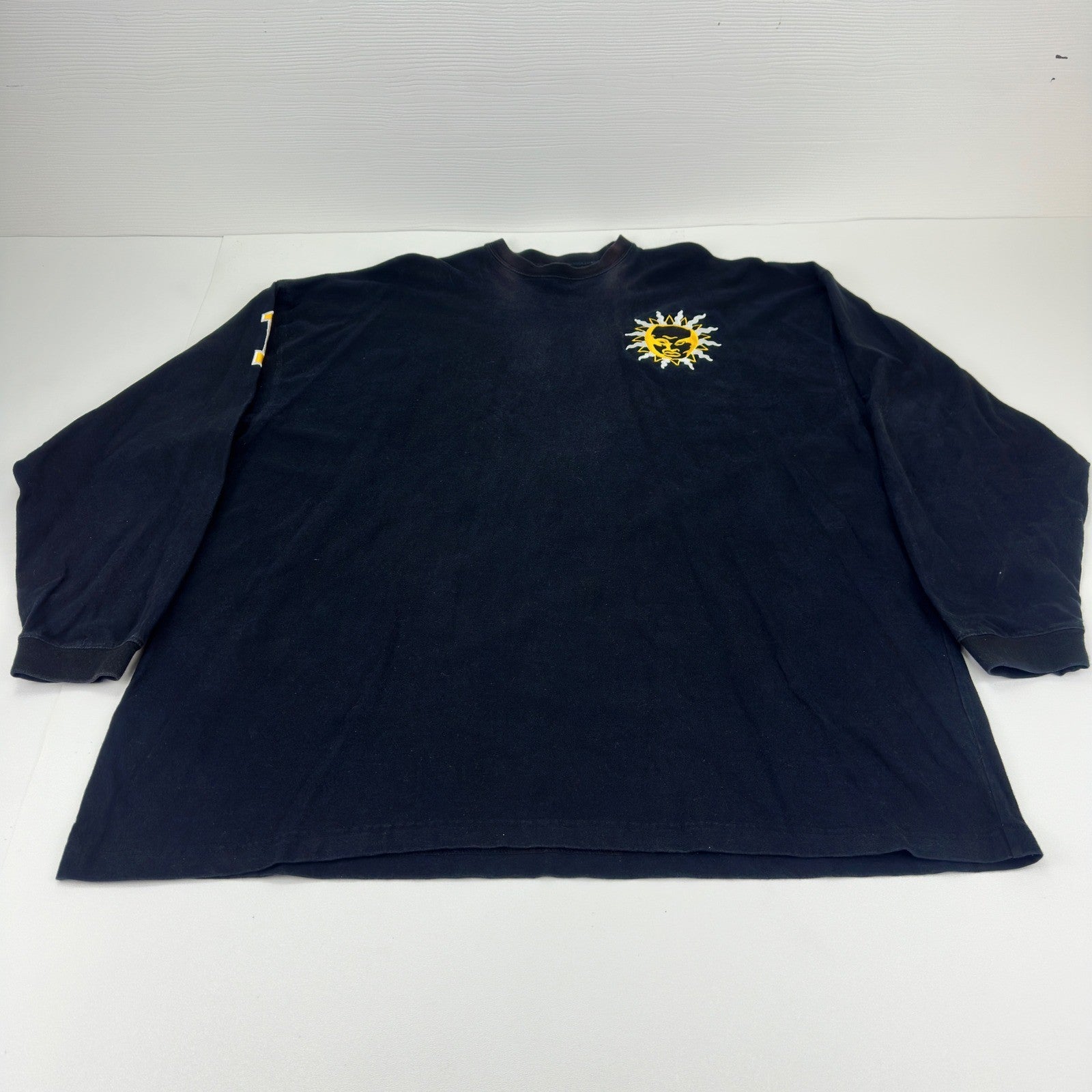 Luxe-T Luxury Sport Mens 3X Black Long Sleeve Sun Graphic We R One T-Shirt by Luxe-T