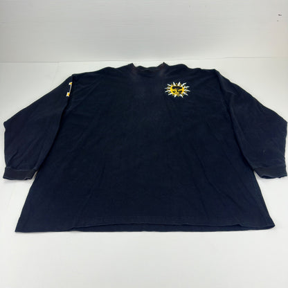 Luxe-T Luxury Sport Mens 3X Black Long Sleeve Sun Graphic We R One T-Shirt by Luxe-T
