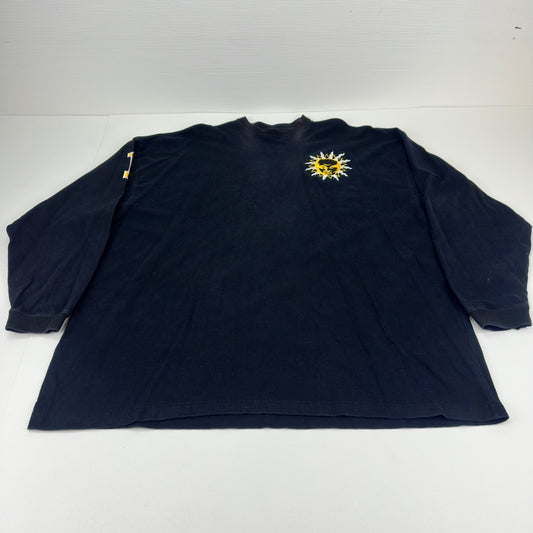 Luxe-T Luxury Sport Mens 3X Black Long Sleeve Sun Graphic We R One T-Shirt by Luxe-T