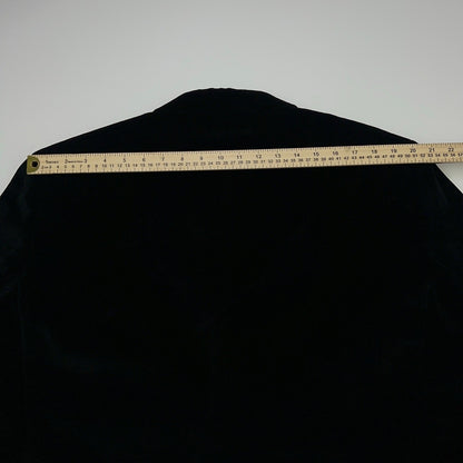 Linea Uomo Mens Black Velvet Blazer 3 Button Sport Coat Jacket 46 REG Cotton by Linea Uomo