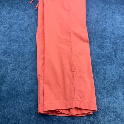 Cherokee Brand Coral Pink Cotton Drawstring Crop Pants Womens 16W Relaxed Fit by Cherokee Brand