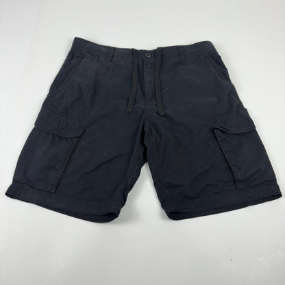 Faded Glory Mens Cargo Shorts Black Size 38 Cotton Drawstring Utility Pockets by Faded Glory