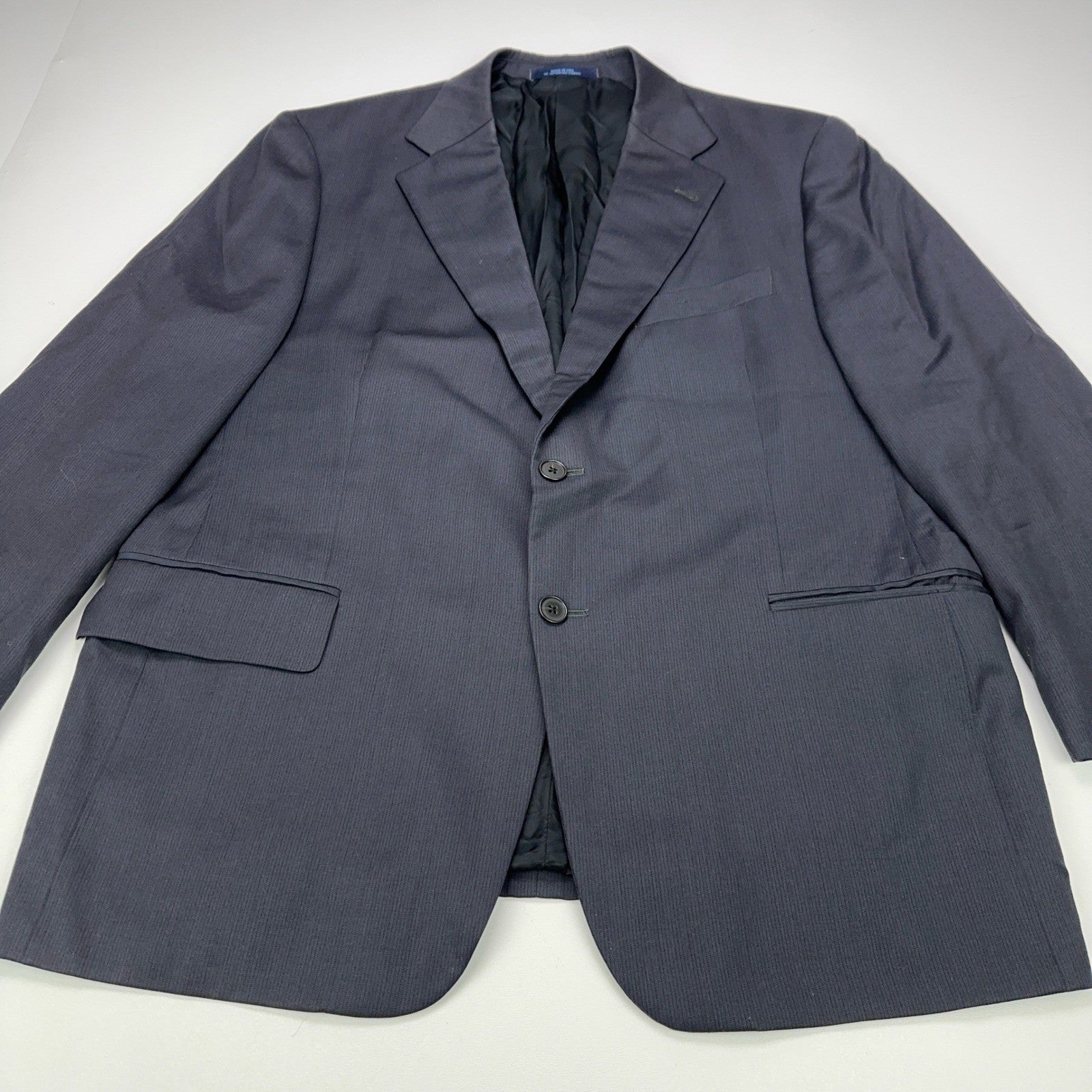 Joseph Abboud Collection Mens 44S Navy Blue Wool Micro Stripe Blazer Sport Coat by Joseph Abboud