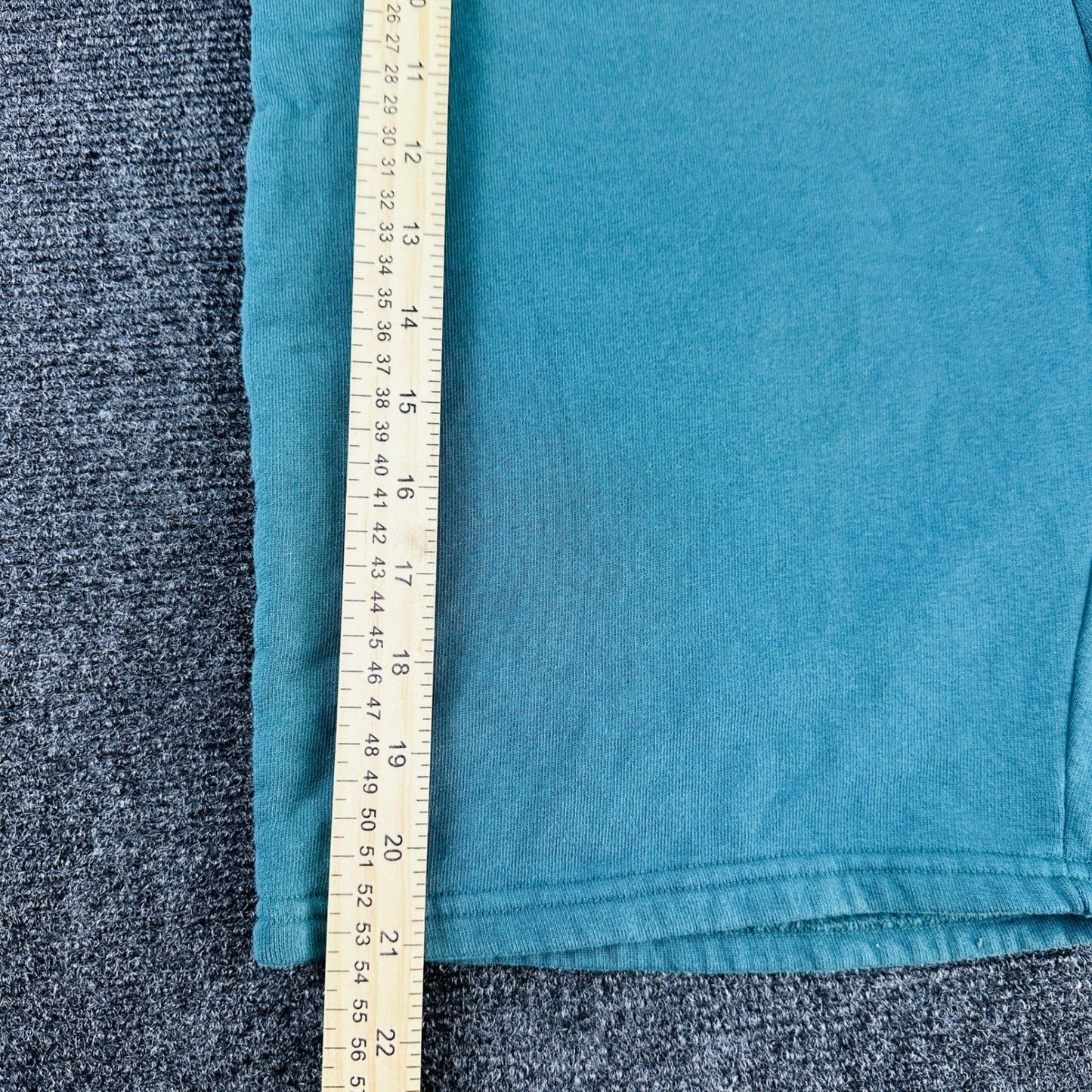Topman Mens Alabama Graphic Sweat Shorts Teal Green Size Large Drawstring Cotton by Topman