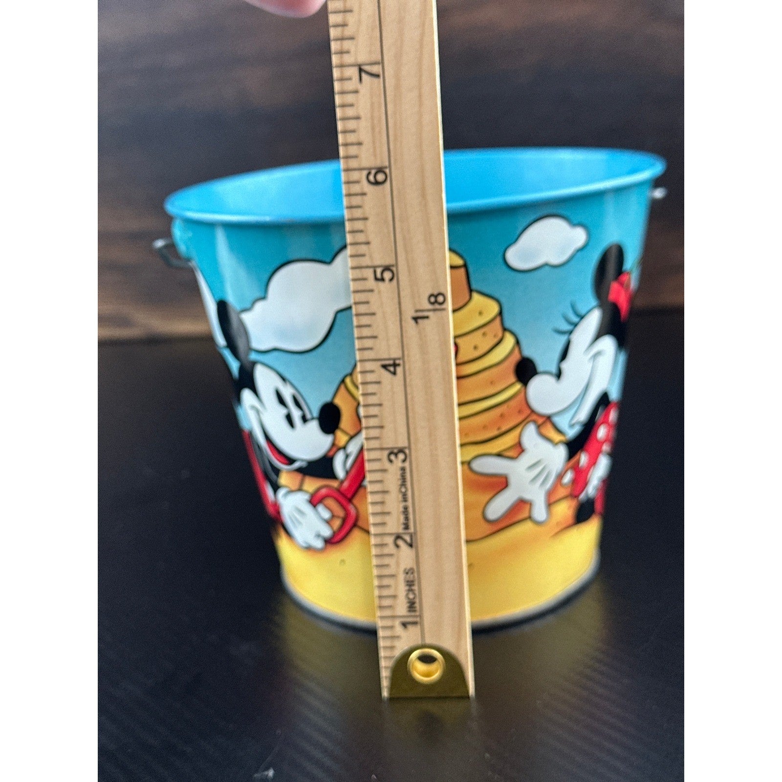 Vintage 1996 Disney Mickey Minnie Pluto Tin Sand Pail Beach Bucket Series 1 ASC by Disney