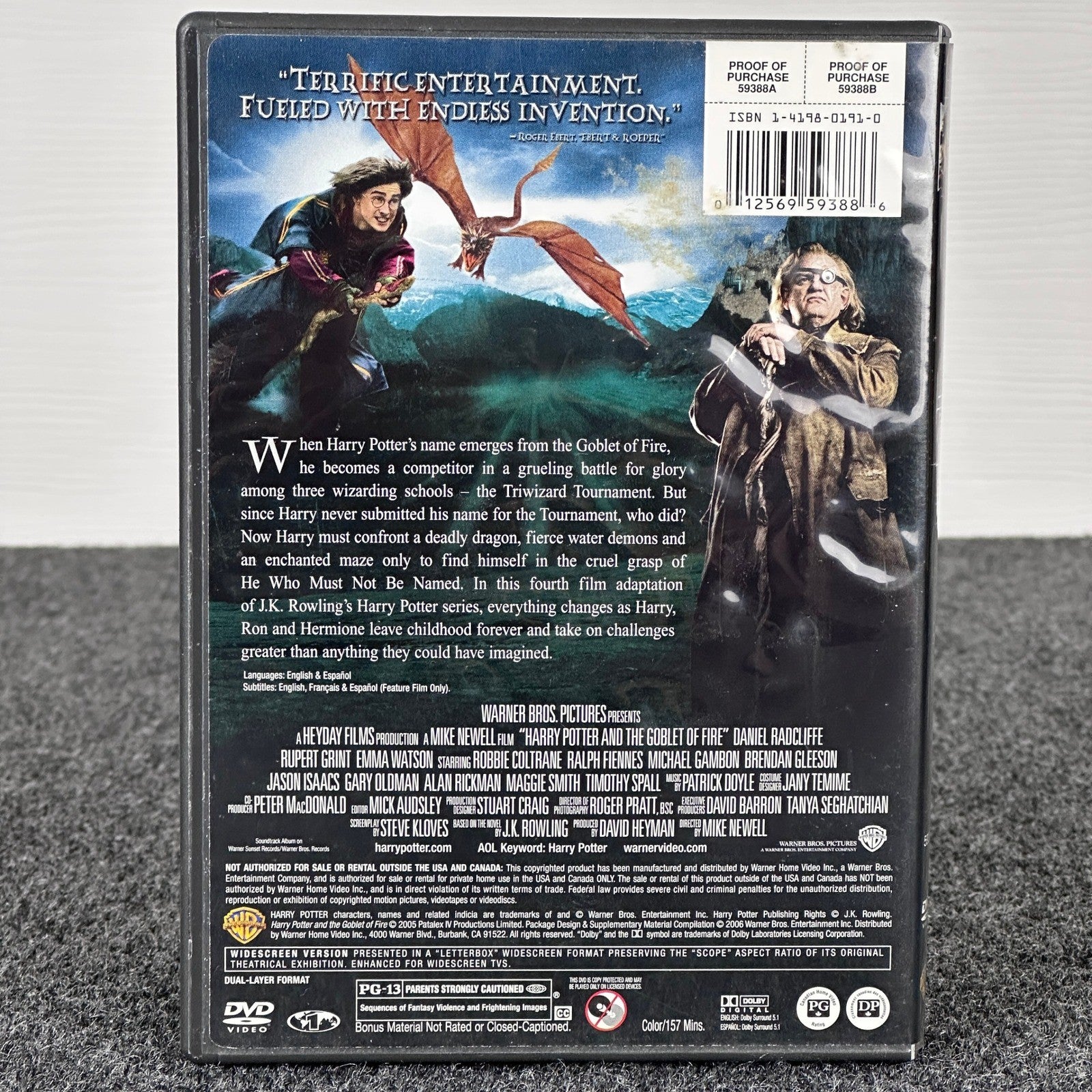 Harry Potter and the Goblet of Fire DVD Widescreen Edition 2005 Movie PG-13 by Buysaavy