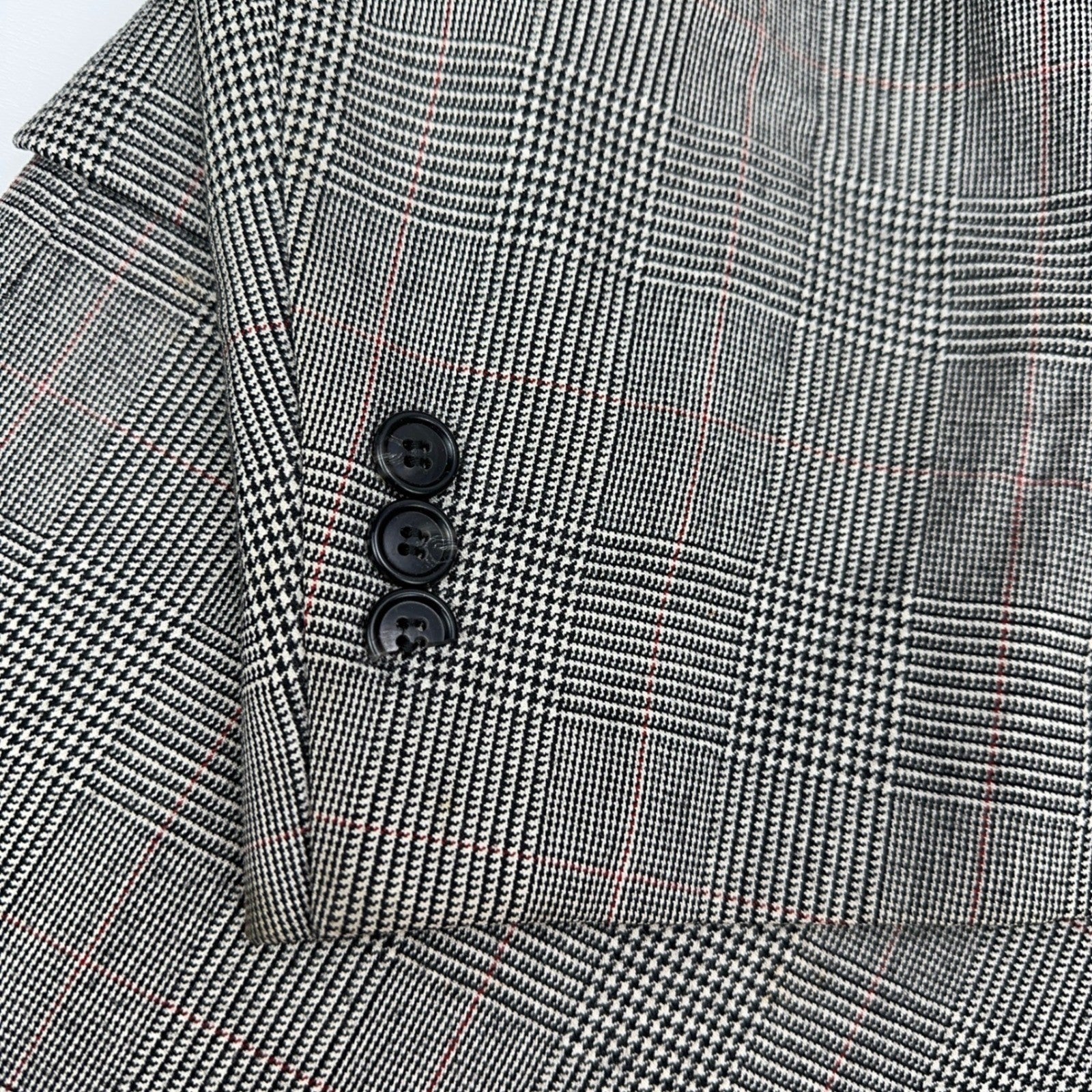 Sterling & Hunt Premier Edition Mens Grey Glen Plaid Worsted Wool Suit by Sterling & Hunt
