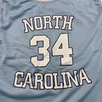 North Carolina Tar Heels Basketball Jersey Blue White 34 Mesh Mens 4XL RN106746 by Unbranded
