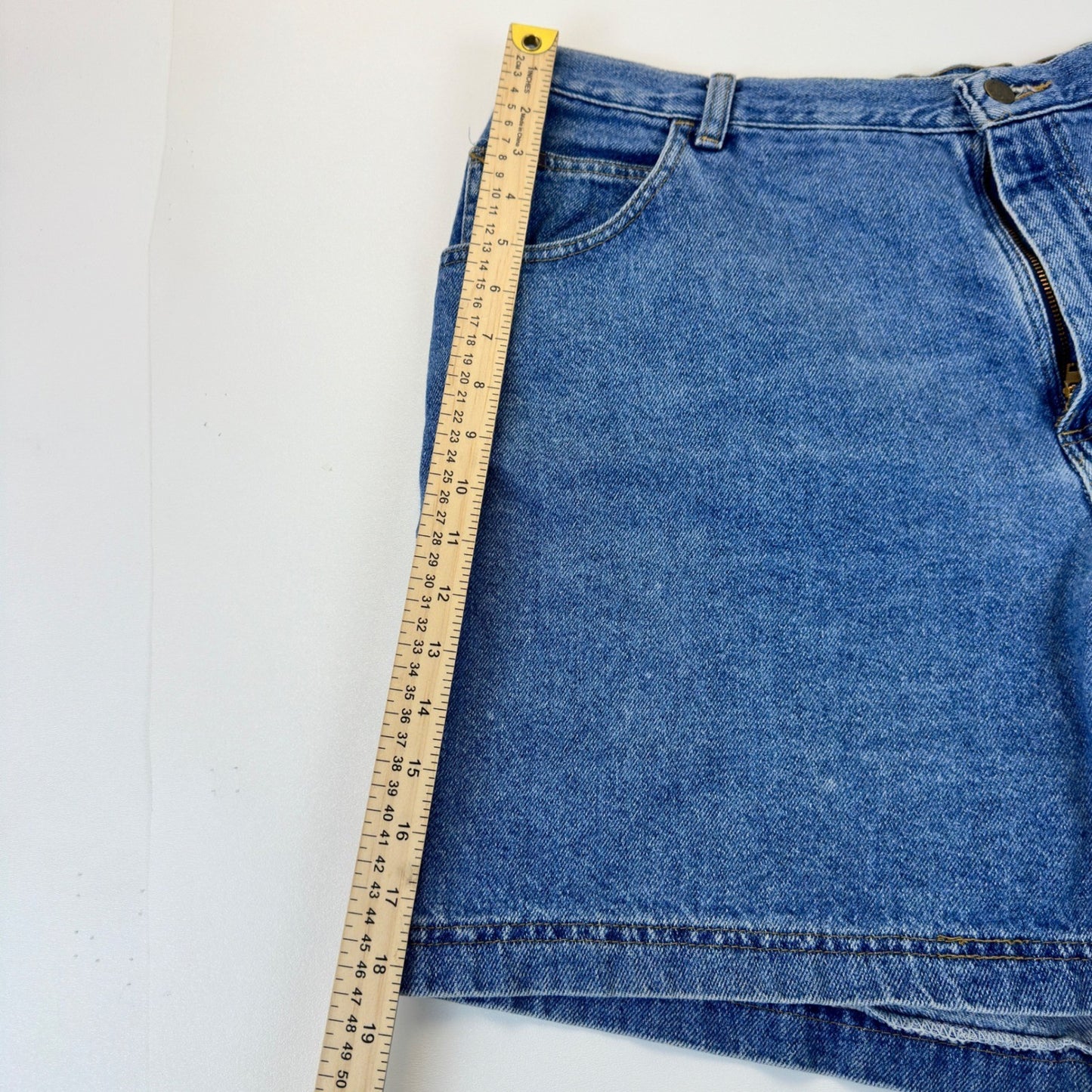 Riders by Lee Vintage Denim Shorts Medium Wash High Rise 18W M Distressed by Riders by Lee