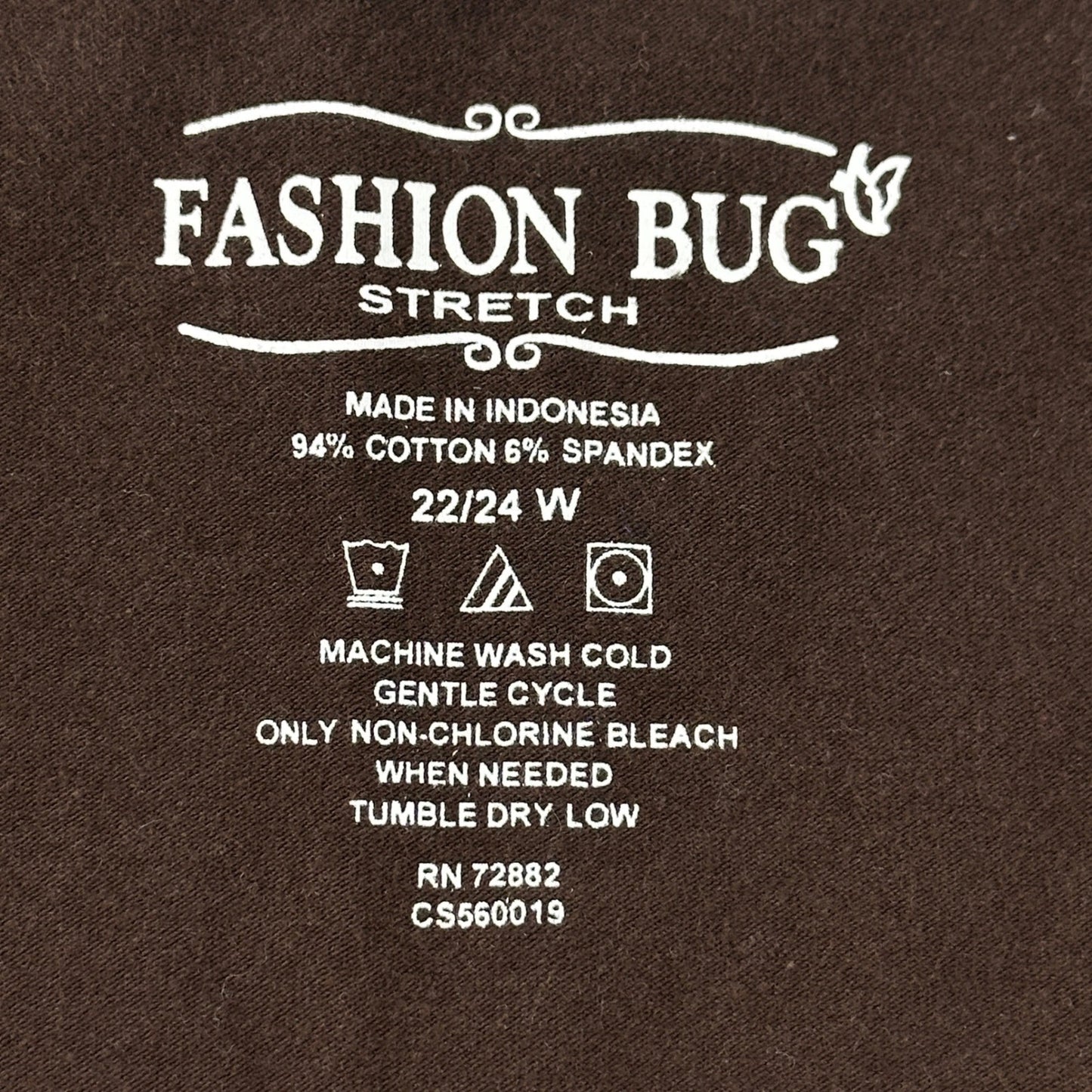 Fashion Bug Stretch Womens Plus 22/24W V-Neck Short Sleeve T-Shirt Brown by Fashion Bug