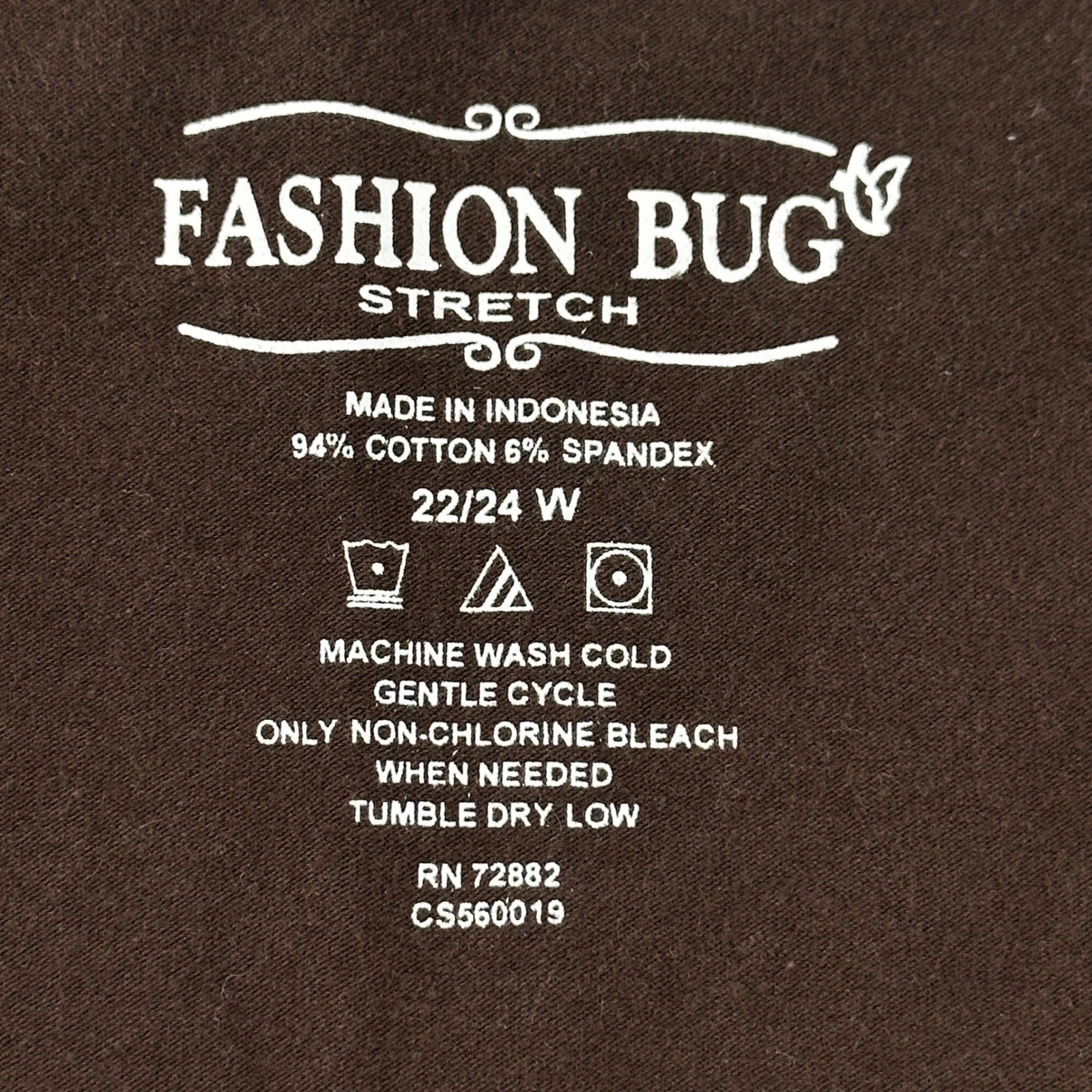 Fashion Bug Stretch Womens Plus 22/24W V-Neck Short Sleeve T-Shirt Brown by Fashion Bug