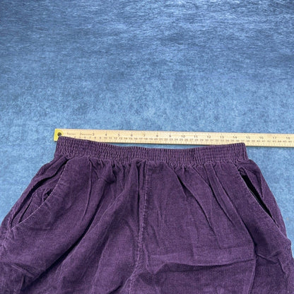 Briggs New York Womens 18W Corduroy Pants Plum Purple Elastic Waist Cotton 100% by Briggs New York
